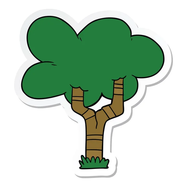 Etiqueta Uma Árvore Desenho Animado —  Vetores de Stock
