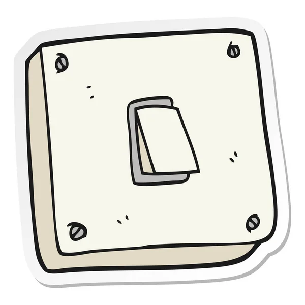 Autocollant Interrupteur Lumière Dessin Animé — Image vectorielle