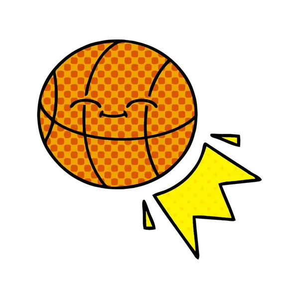 Quadrinhos estilo cartoon basquete — Vetor de Stock