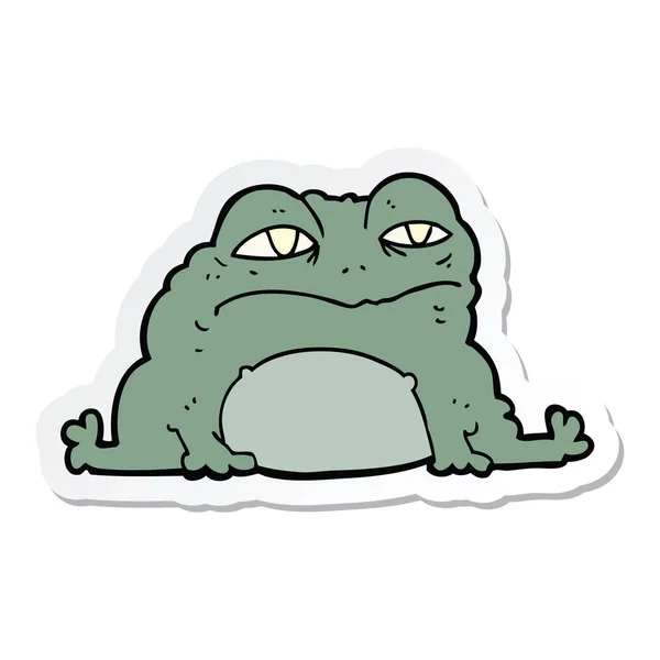 Stiker of a cartoon toad — стоковый вектор