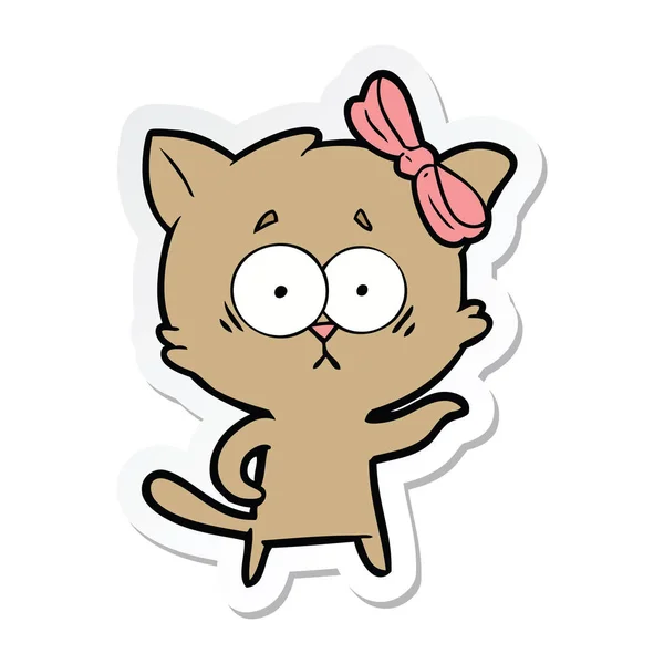 漫画猫のステッカー — ストックベクタ