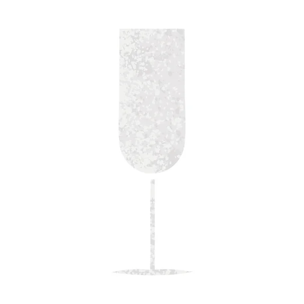 Retro Illustration Stil Tecknad Champagne Flöjt — Stock vektor