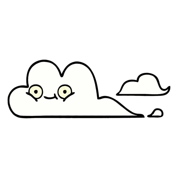 Comic book style cartoon white cloud — Stock Vector