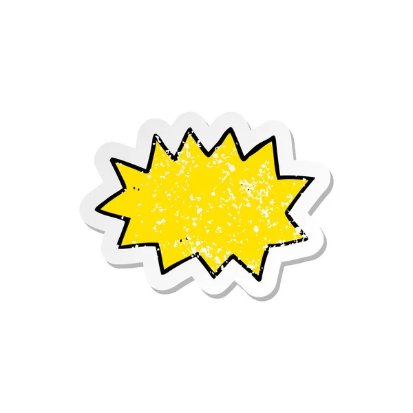 Retro Noodlijdende Sticker Van Een Cartoon Explosion Symbool — Stockvector