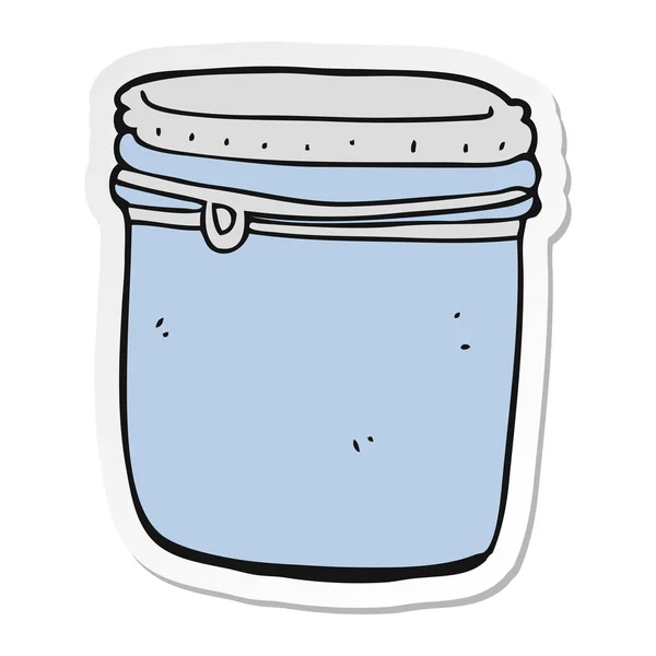 Sticker Cartoon Jar — Stock Vector