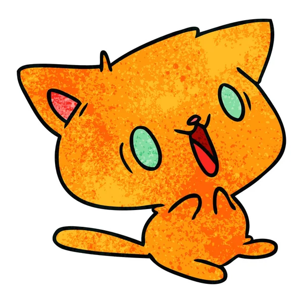 Cartoni animati di carino kawaii gatto — Vettoriale Stock