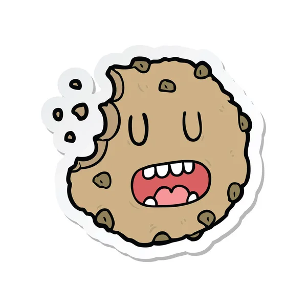 Sticker van de cookie van een cartoon — Stockvector