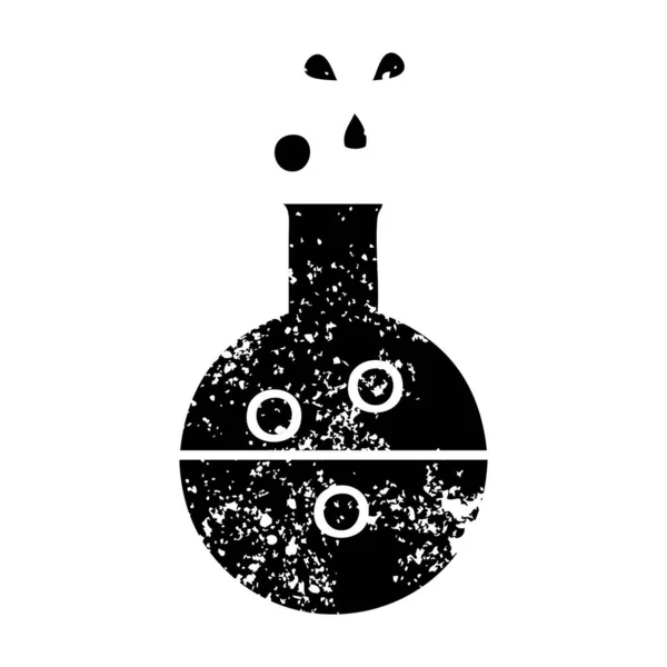 Sıkıntılı sembol kimya tüp — Stok Vektör