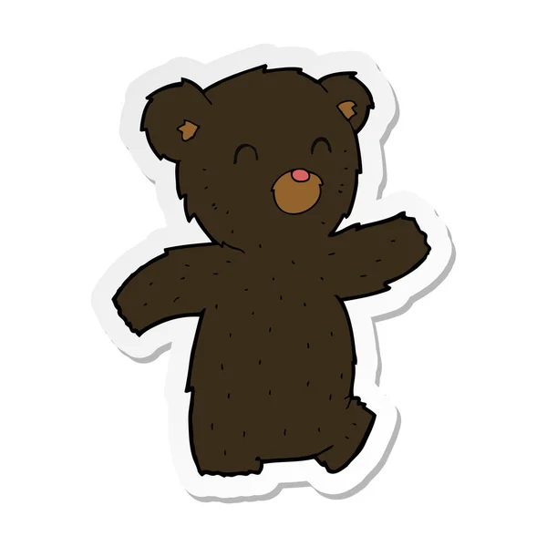 Чёрный медведь из мультфильма — стоковый вектор