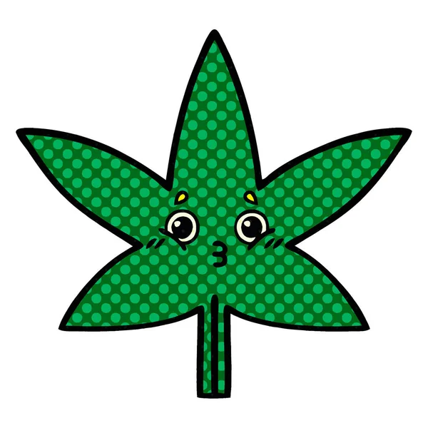 çizgi roman tarzı çizgi film marihuana yaprağı