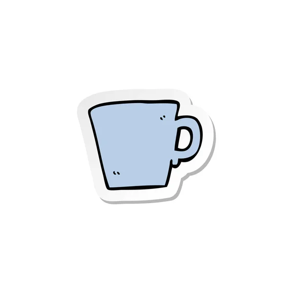 Aufkleber Eines Cartoon Kaffeebechers — Stockvektor