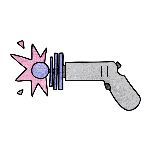 Ręcznie Rysowane Kreskówka Quirky Ray Gun — Wektor stockowy