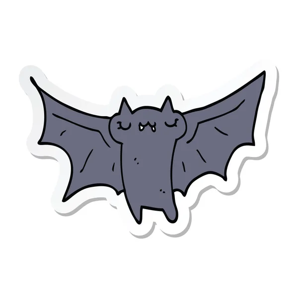 Nálepkou Roztomilý Kreslený Halloween Bat — Stockový vektor