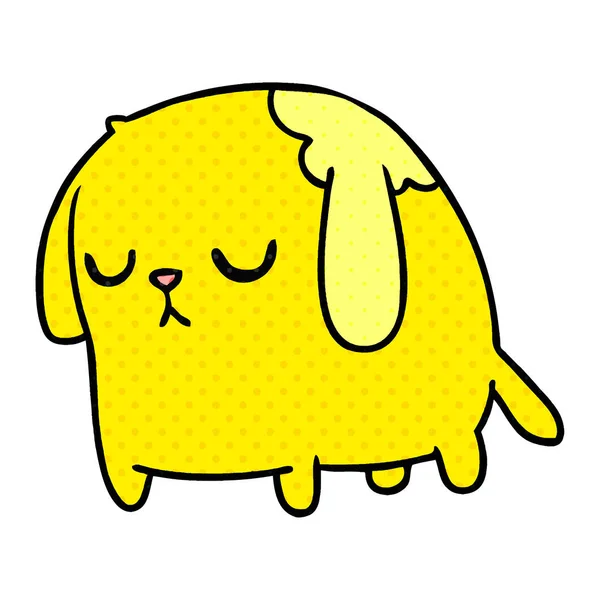 Cartone animato di carino cane kawaii triste — Vettoriale Stock