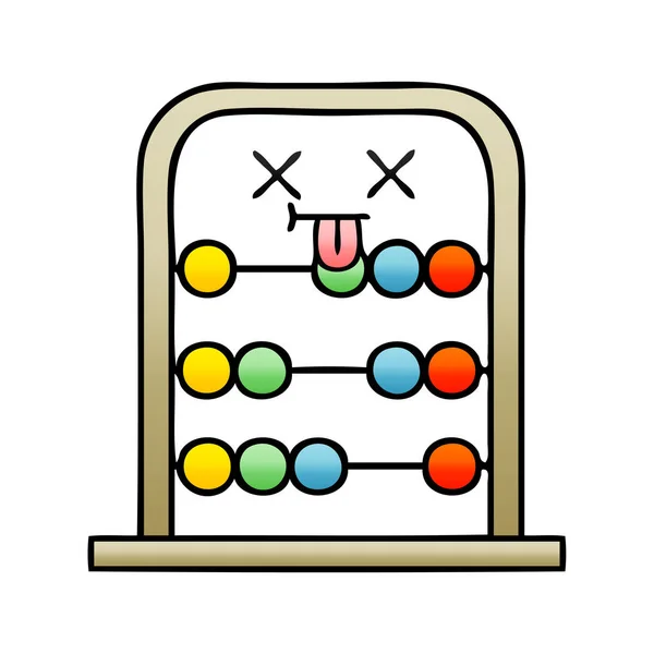 Gradient shaded cartoon abacus — Stock Vector