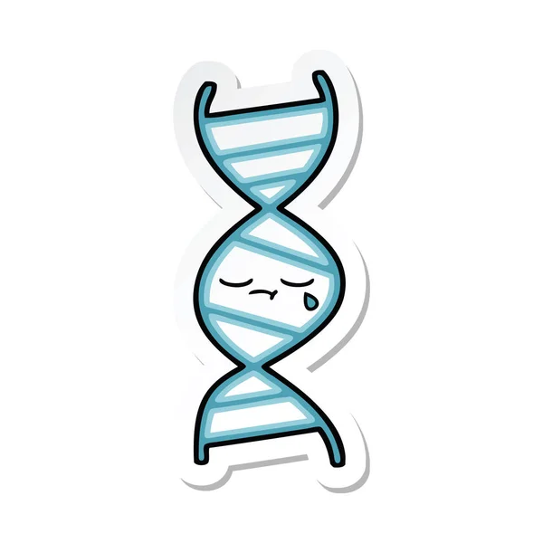 Sticker Cute Cartoon Dna Strand — Stock Vector