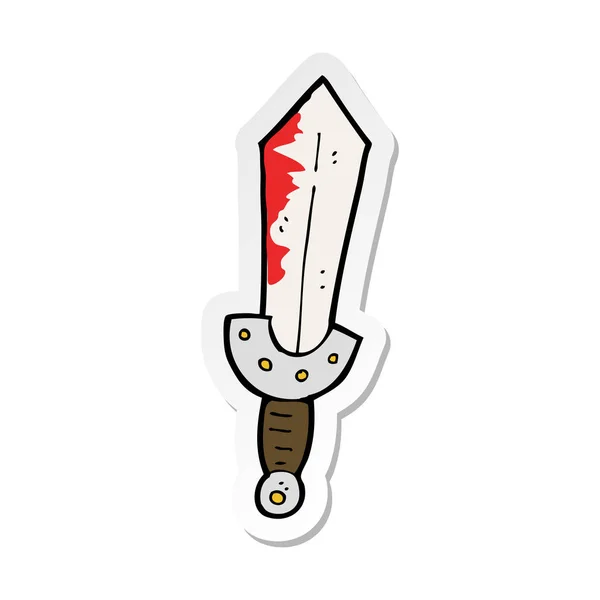 Sticker Cartoon Viking Sword — Stock Vector