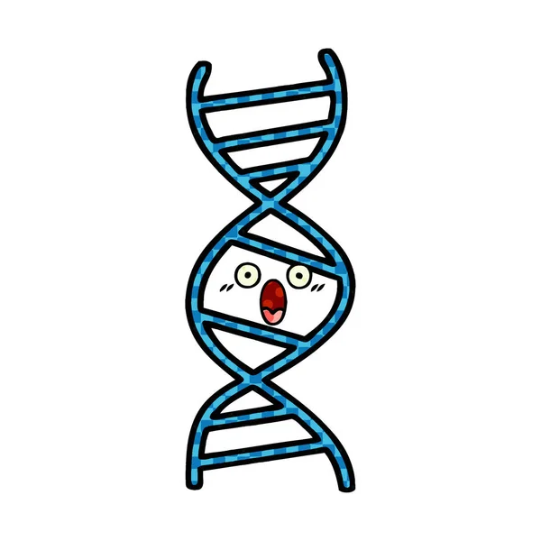 Comic book style cartoon DNA strand — Stock Vector