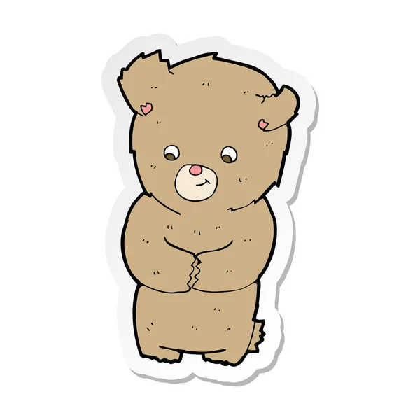 Nálepky medvídek kreslený — Stockový vektor