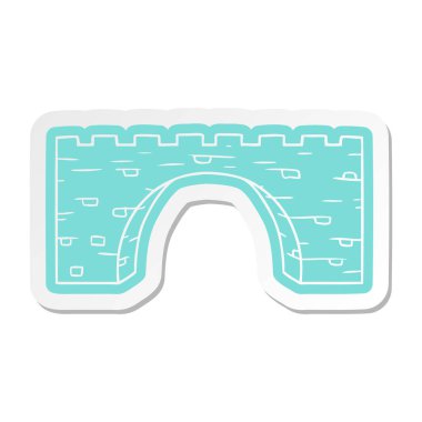 taş köprü çizgi film etiketi