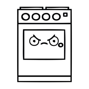 Çizim karikatür mutfak fırın