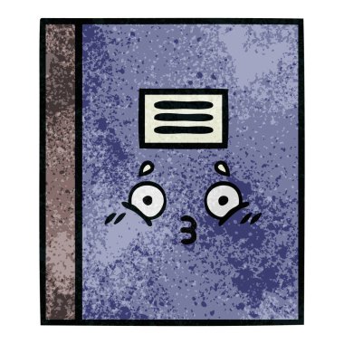 Retro grunge doku karikatür defter