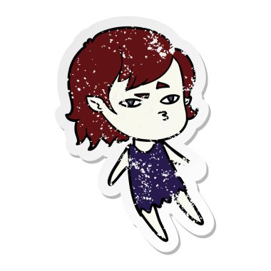 bir çizgi film vampir kızın sıkıntılı etiket