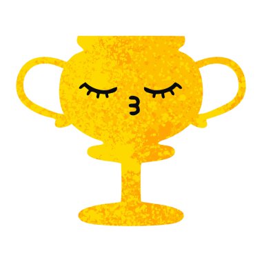 Retro illüstrasyon tarzı çizgi film Ödülü