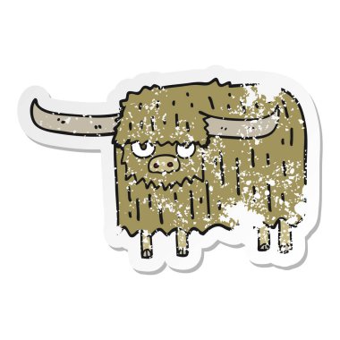 bir çizgi film kıllı inek sıkıntılı etiket