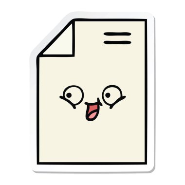 sevimli çizgi parça kağıt etiket 