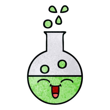 Retro grunge doku çizgi film tüp