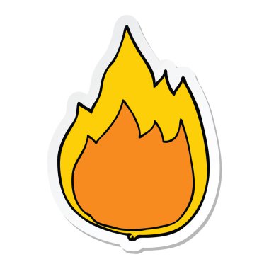 bir çizgi film yangın etiket