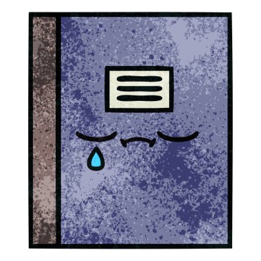 Retro grunge doku karikatür Notebook