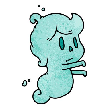 kawaii sevimli hayalet dokulu çizgi film