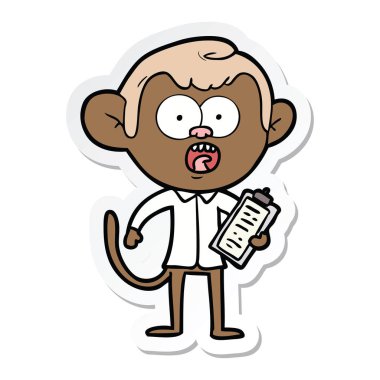 etiket bir çizgi film şok maymun