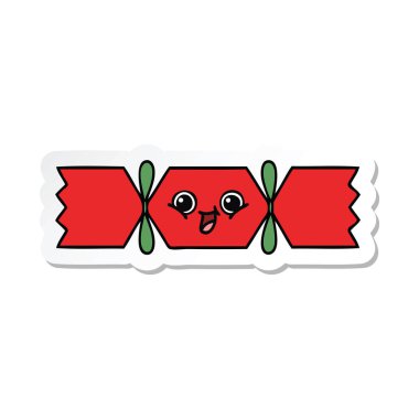 sevimli çizgi Noel fişeği etiket