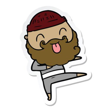 dilini sakallı bir adam etiketi