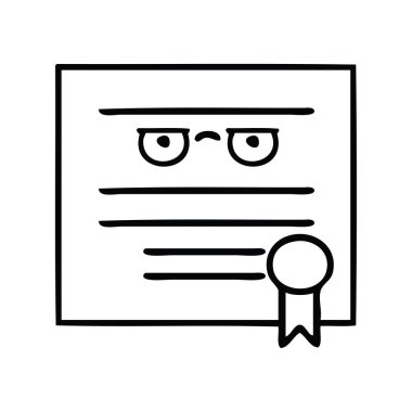 Çizim karikatür Mezuniyet Diploması