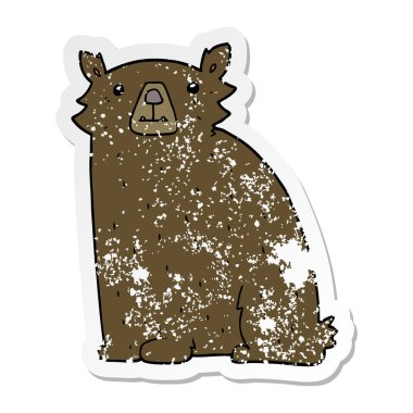 çizgi film ayı sıkıntılı etiket