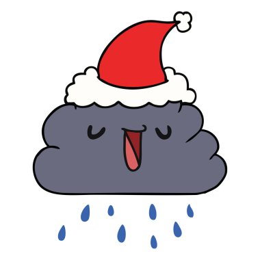 Noel karikatür kawaii yağmur bulutu