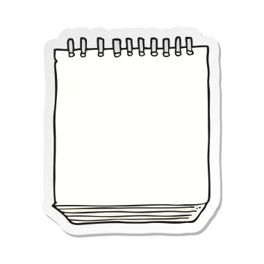 etiket bir karikatür bir not defteri kopyası