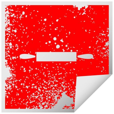 sıkıntılı kare etiketi simgesi oklava peeling