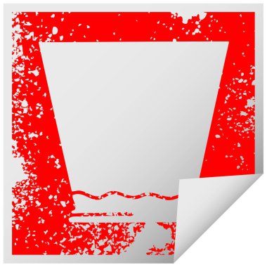 ilginç sıkıntılı kare peeling etiket sembolü viski bardak