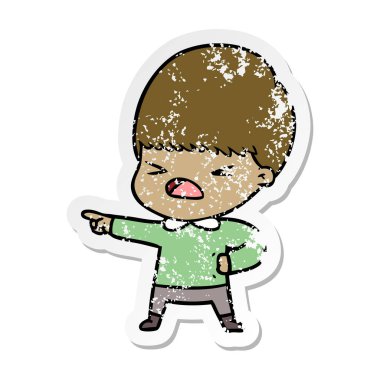 adam bir karikatür sıkıntılı etiket vurguladı