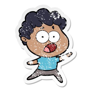 sürpriz nefes nefese bir çizgi film adamın sıkıntılı etiket