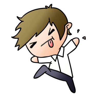 kawaii hoş çocuk, degrade çizgi film