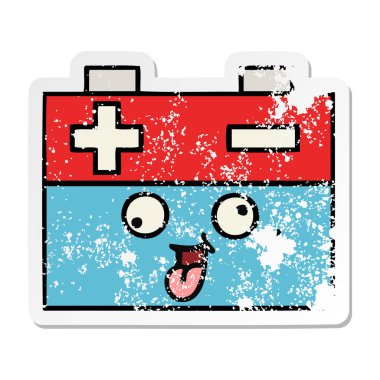 sevimli çizgi akü sıkıntılı etiket