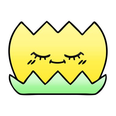 Degrade gölgeli karikatür su lilly