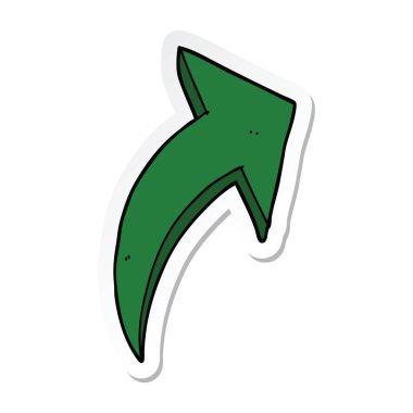 etiket bir karikatür işaret eden ok