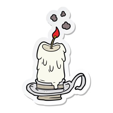 etiket bir çizgi film ürkütücü mum